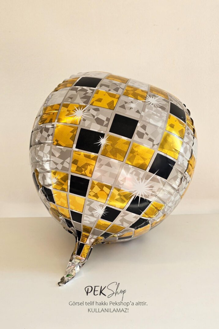 3 Renkli Disko Topu Folyo Balon 22inç - 2