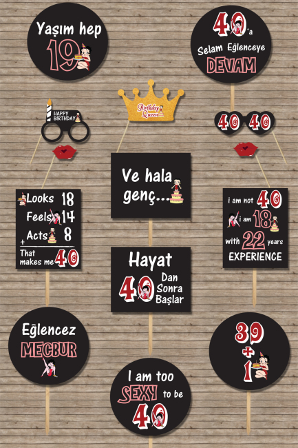 40 Yaş Doğum Günü Konuşma Balonları, Betty Boop Konsept