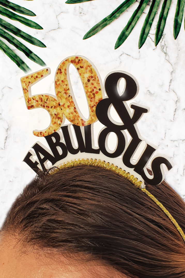 50&Fabuolus Tacı, 50 Yaş Doğum Günü Tacı - 1