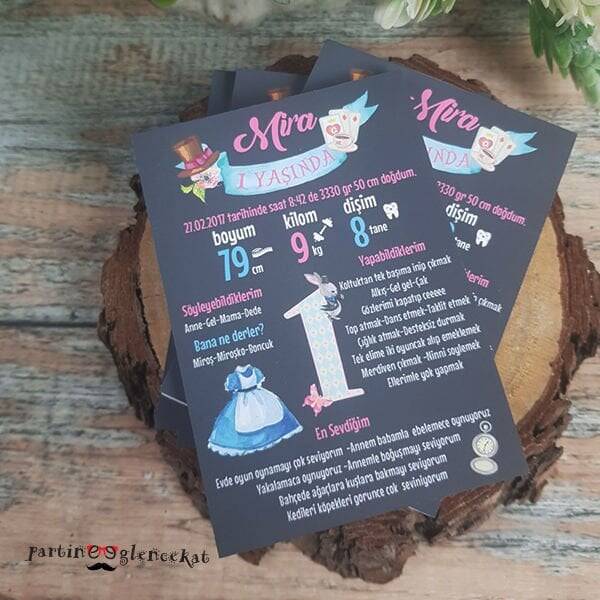Alice in Wonderland Konsept Künye Magnet Hediyelik - 1