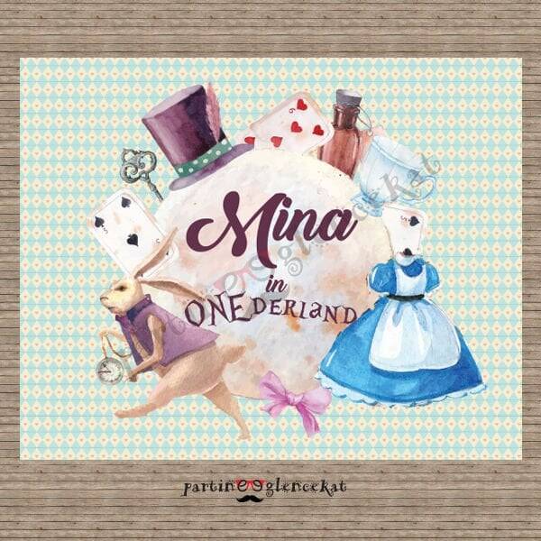 Alice in Wonderland Konsept Masa Arkası Pano - 1