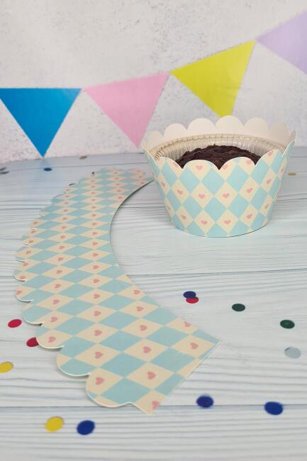 Alice in Wonderland Konsepti Cupcake Sargısı 10'lu - 2