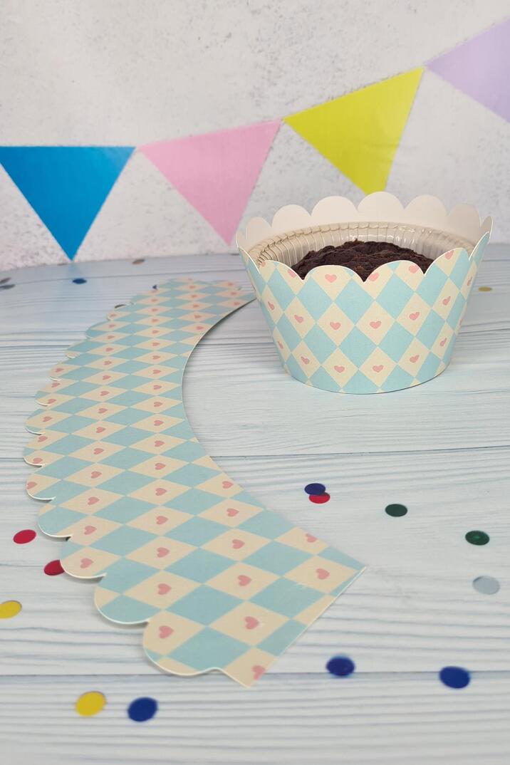 Alice in Wonderland Konsepti Cupcake Sargısı 10'lu - 2
