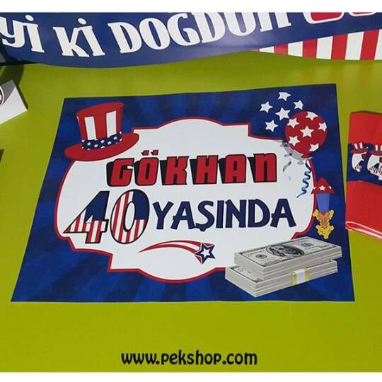 Amerika Konsept Doğum Günü Amerikan Servis