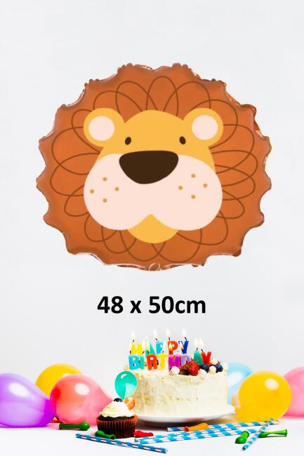 Aslan Kafası Folyo Balon Aslan Balon 50cm - 2