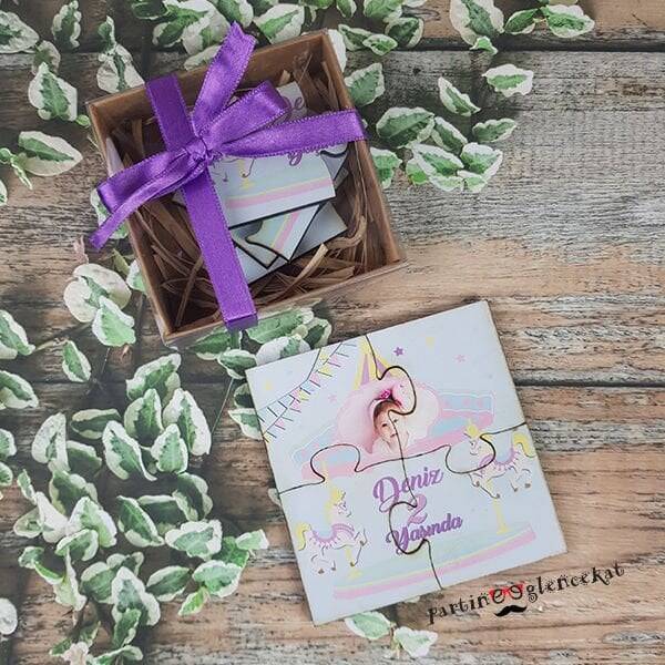 Atlı Karınca Konsept Ahşap Puzzle Magnet - 1
