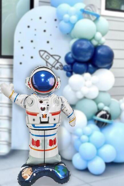 Ayaklı Astronot Balon Uzay Konsept Doğum Günü Balonu Büyük Astronot 85cm - 1