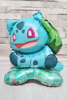 Ayaklı Bulbasaur Folyo Balon Kendi Dik Durabilen Bulbasaur Balon Pokemon Konsept - 1