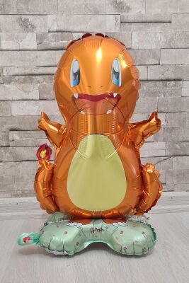 Ayaklı Charmander Folyo Balon Kendi Dik Durabilen Charmander Balon Pokemon Konsept - 1
