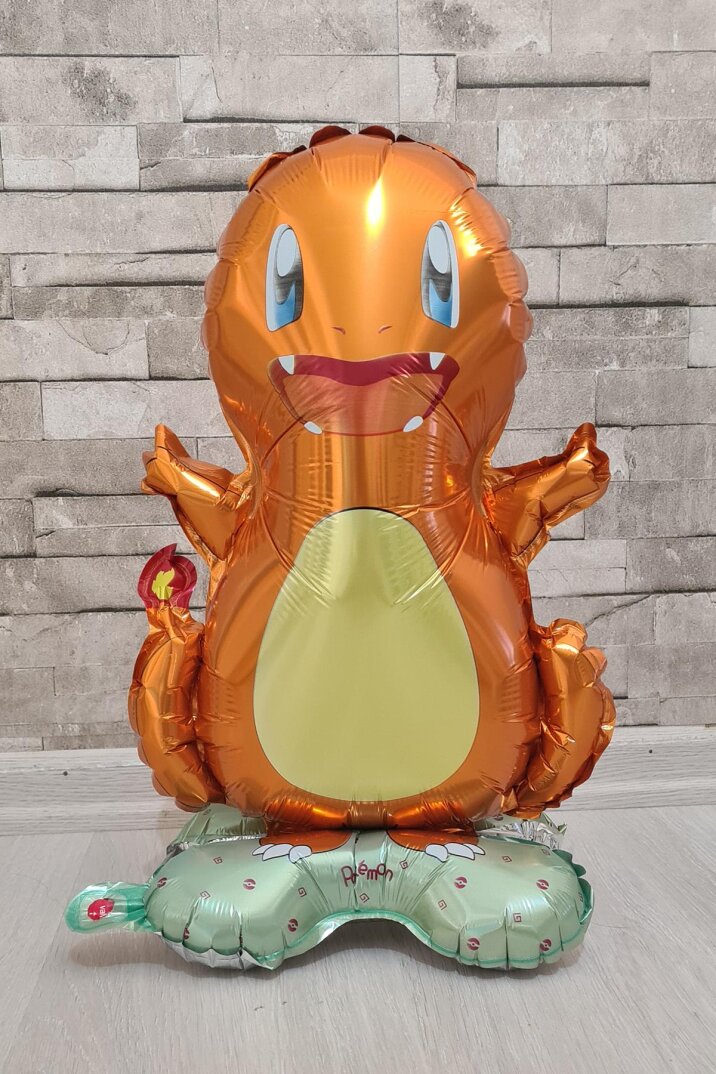 Ayaklı Charmander Folyo Balon Kendi Dik Durabilen Charmander Balon Pokemon Konsept - 1