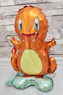 Ayaklı Charmander Folyo Balon Kendi Dik Durabilen Charmander Balon Pokemon Konsept - 3