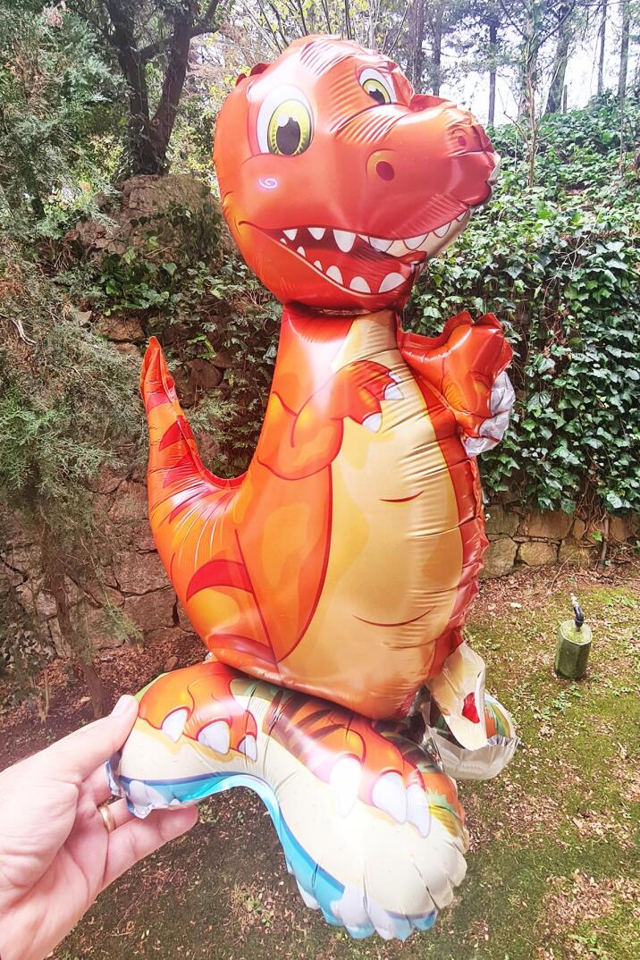 Ayaklı Dinazor Folyo Balon 2 Dik Durabilen Masa Üstü Boy Dinozor 45cm - 2