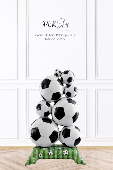 Ayaklı Futbol Topu Kulesi Folyo Balon - 1