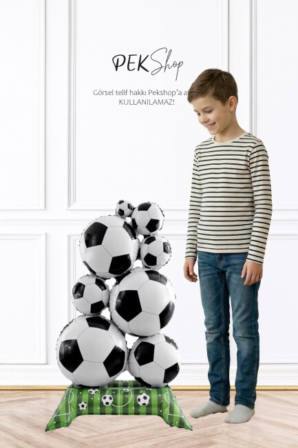 Ayaklı Futbol Topu Kulesi Folyo Balon - 2