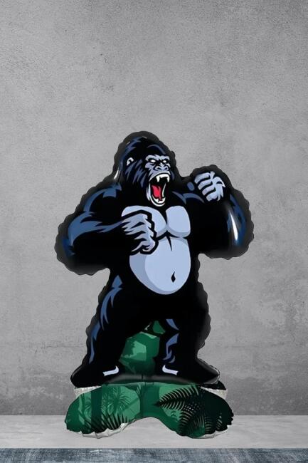 Ayaklı Goril Folyo Balon Kendi Dik Durabilen Goril King Kong Balon - 3