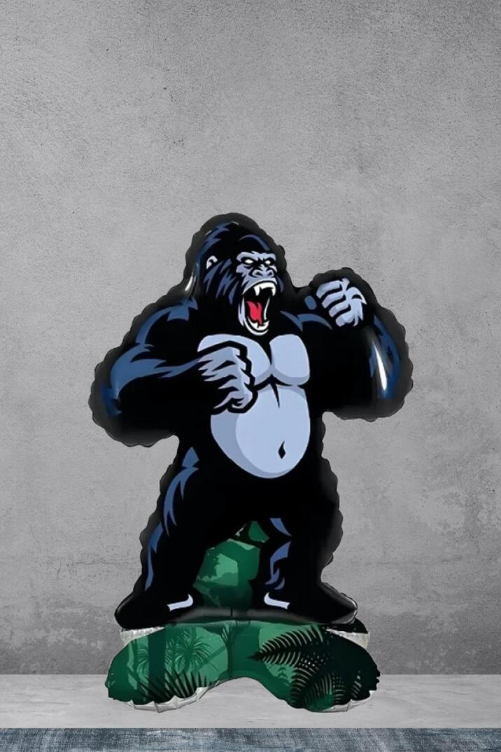 Ayaklı Goril Folyo Balon Kendi Dik Durabilen Goril King Kong Balon - 3