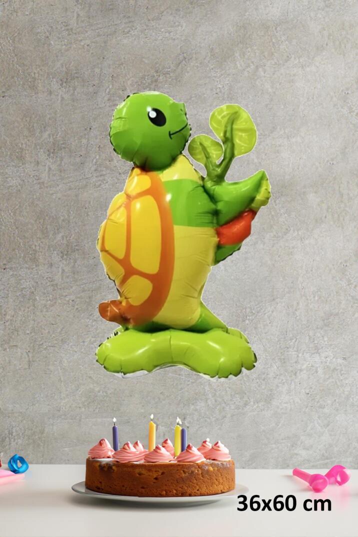 Ayaklı Kaplumbağa Folyo Balon Kendi Dik Durabilen Kaplumbağa Balon - 1