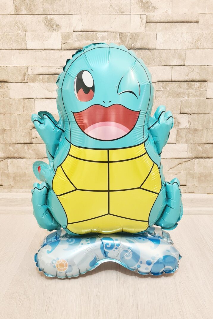 Ayaklı Squirtle Folyo Balon Kendi Dik Durabilen Squirtle Balon Pokemon Konsept - 1