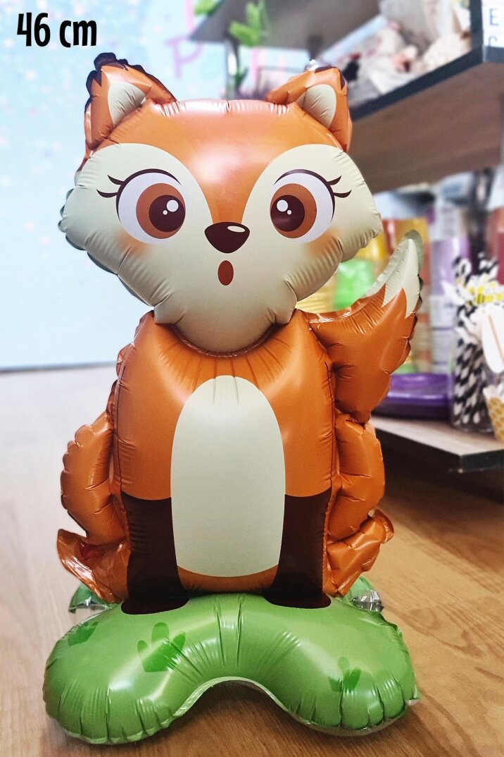 Ayaklı Tilki Folyo Balon Dik Durabilen Masa Üstü Boy Balon - 2
