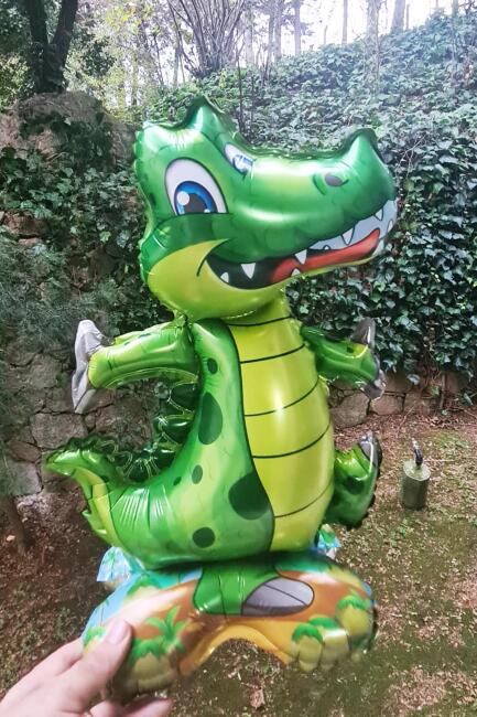 Ayaklı Timsah Folyo Balon Dik Durabilen Masa Üstü Boy 45cm - 2
