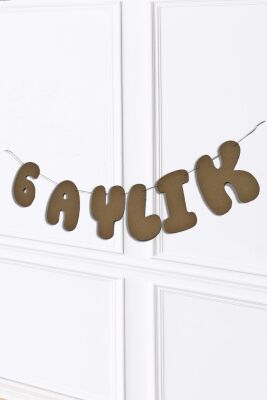 Ayı Konsept 6 Aylık Banner Yarım Yaş Partisi 6 Aylık Yazılı Ayıcıklı 2li Banner Süs - 2