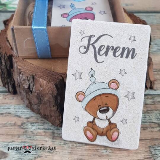 Ayıcık Yıldızlar Konsept Taş Magnet