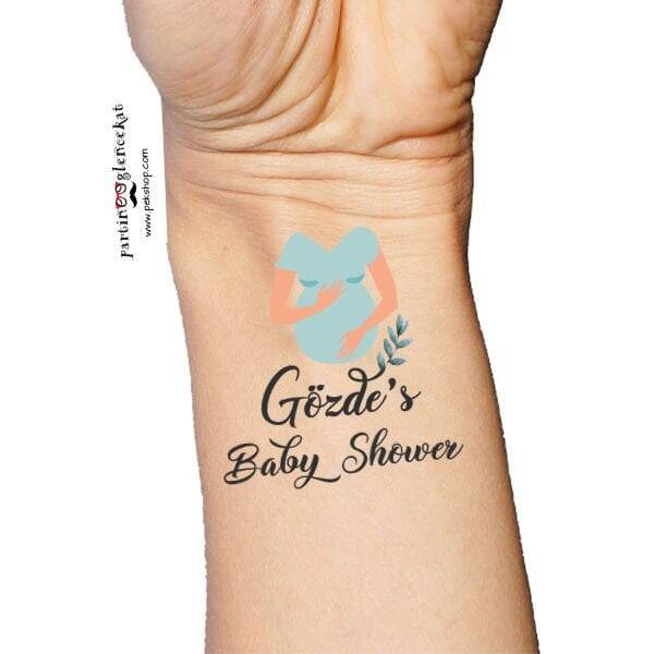 Kişiye Özel Erkek Baby Shower Dövme - 1