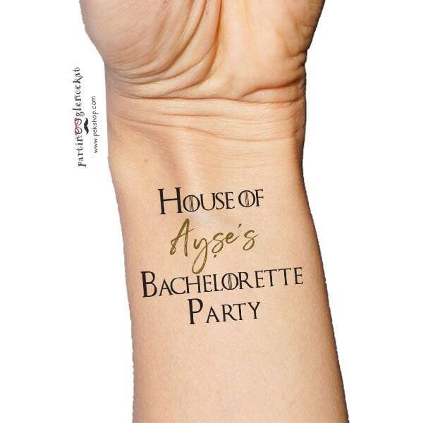 Bachelorette Party Game of Thrones İsme Özel Dövme - 1