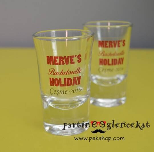 Bachelorette Party İsme Özel Baskılı Shot Bardağı