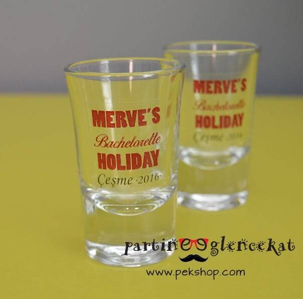 Bachelorette Party İsme Özel Baskılı Shot Bardağı - 1