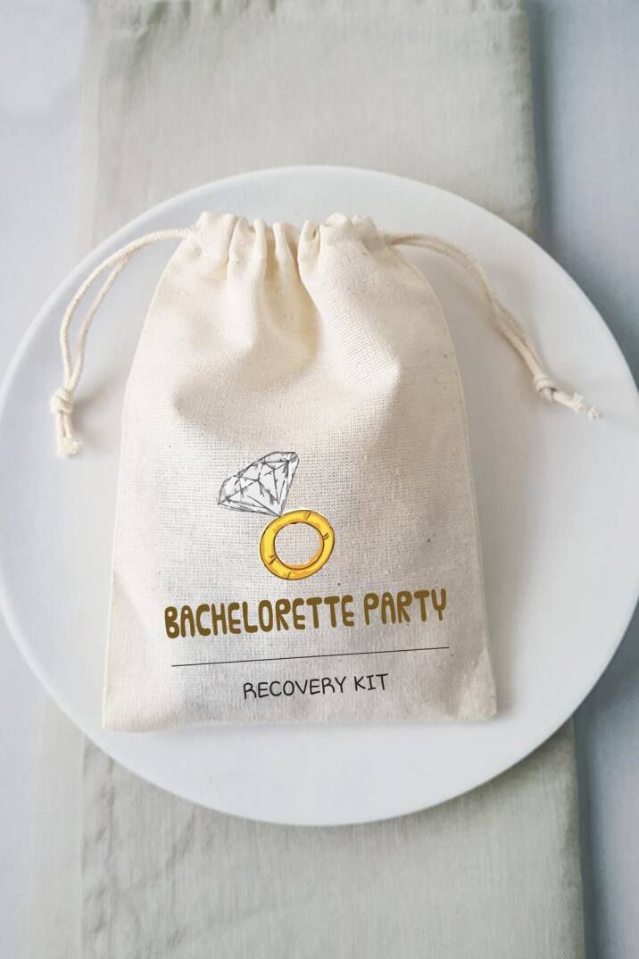 Bachelorette Party Recovery Kit Hangover Kit Kesesi - 10 Adet - 1