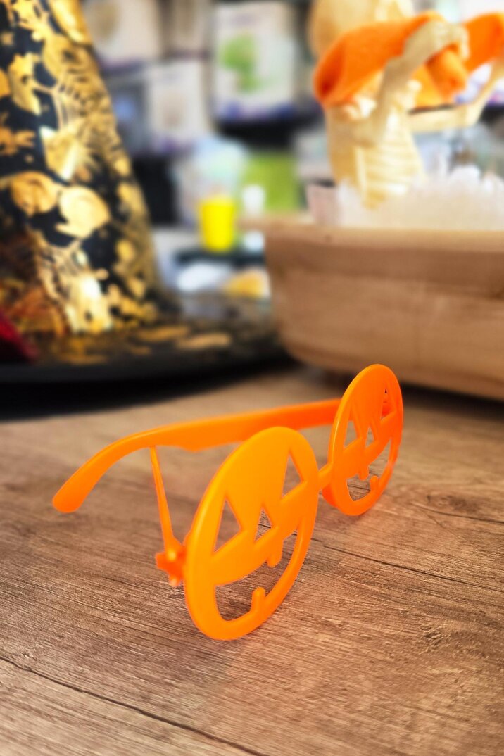 Balkabağı Şekilli Plastik Gözlük Halloween Parti Gözlüğü Turuncu Balkabağı 1 Adet - 2