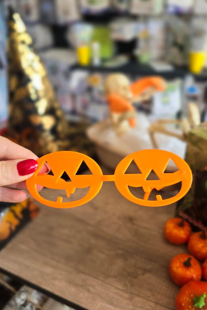 Balkabağı Şekilli Plastik Gözlük Halloween Parti Gözlüğü Turuncu Balkabağı 1 Adet - 3