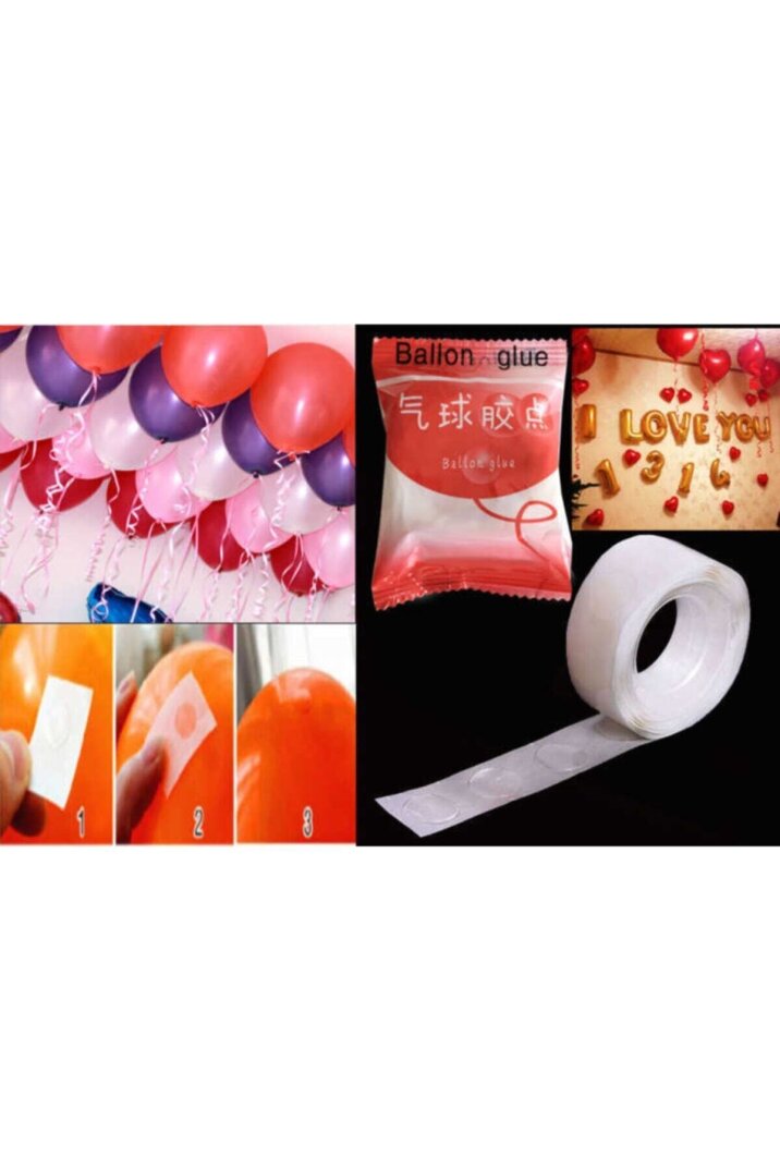 Balon Yapıştırma Aparatı Sticker Damla Modeli ( 1,2 Cm) - 3