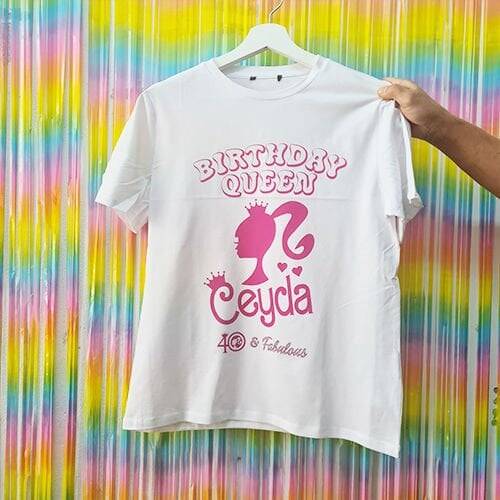 Barbie Konsept Doğumgünü Baskılı Tshirt - 1