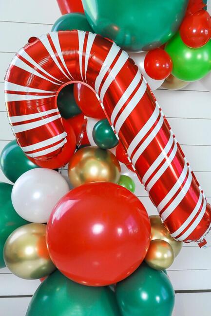 Baston Şeker Büyük Yılbaşı Balonu 80cm - 2