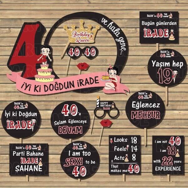 Betty Boop Konsept Doğum Günü Kampanyalı Paket - 1