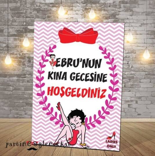 Betty Boop Konsept Kına Gecesi Panosu