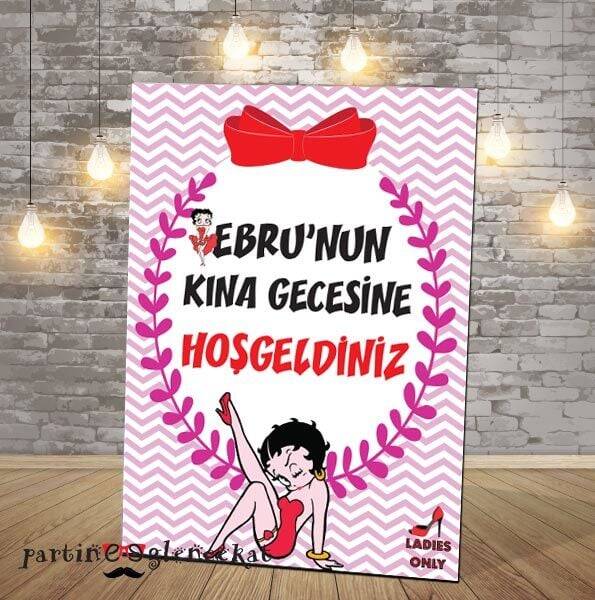 Betty Boop Konsept Kına Gecesi Panosu - 1