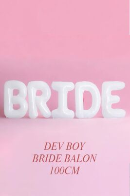 Beyaz Bride Balon 1 Metre Dev Bride Balonu Beyaz Renk Bride Parti Balonu - 3