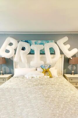 Beyaz Bride Balon 1 Metre Dev Bride Balonu Beyaz Renk Bride Parti Balonu - 6