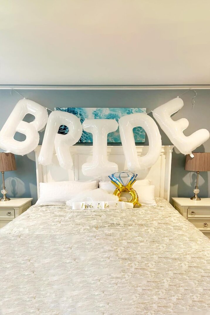 Beyaz Bride Balon 1 Metre Dev Bride Balonu Beyaz Renk Bride Parti Balonu - 6