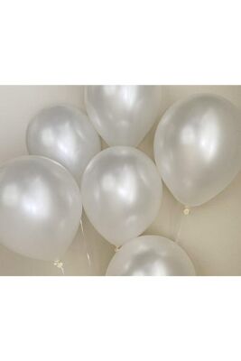 Beyaz Metalik Balon 10'lu - 2