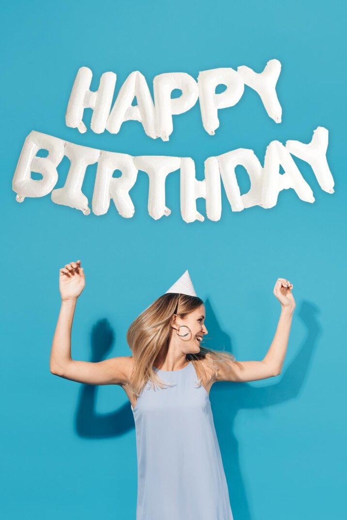 Beyaz Renk Happy Birthday Folyo Balon Seti Doğum Günü Balon Süsleme Seti - 6