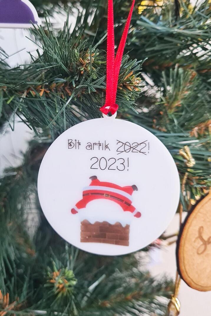Bit Artık 2022 Yazılı Yılbaşı Ağacı Süsü - 1