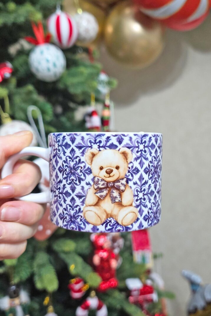 Bleu Blanch Tasarım Ayıcıklı Teddy Bear Fincan İnce Zarif Kupa Bardak - 1