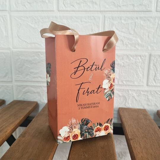 Bohem TerraCotta Konsept Karton Hediye Çantası - 2