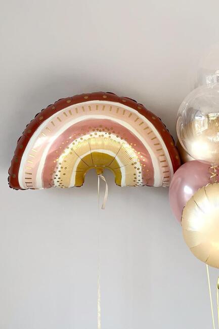 Boho Gökkuşağı Folyo Balon Retro Balonlar 76cm - 4