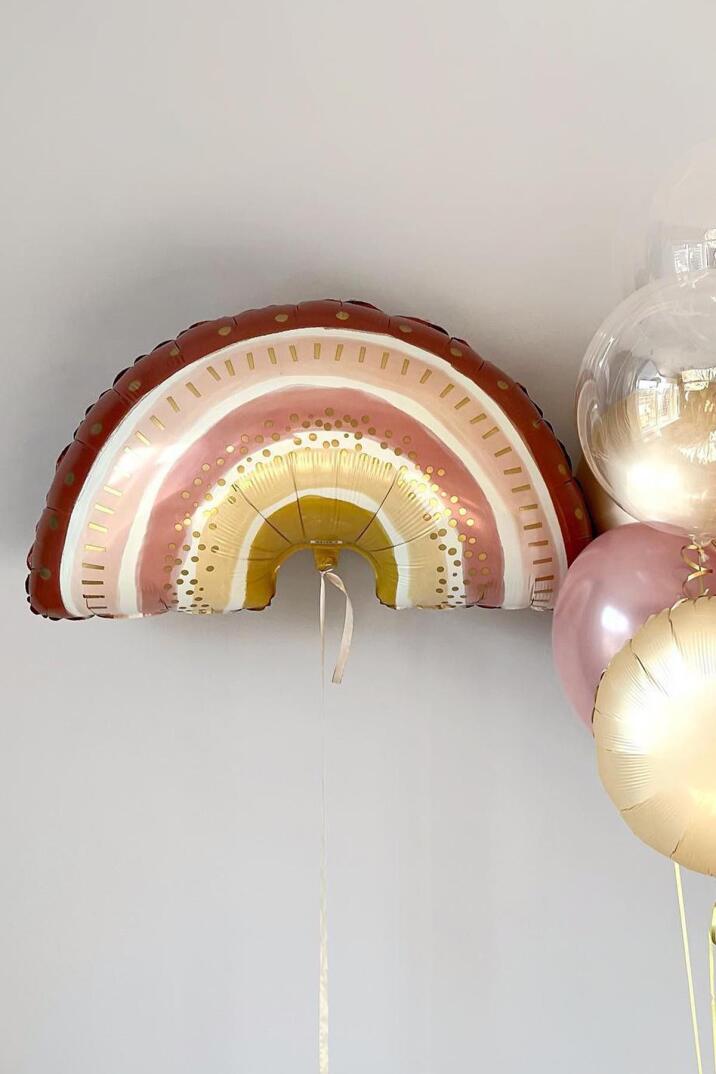 Boho Gökkuşağı Folyo Balon Retro Balonlar 76cm - 4