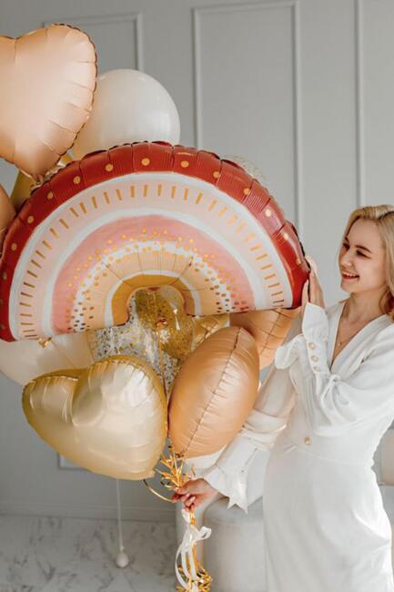 Boho Gökkuşağı Folyo Balon Retro Balonlar 76cm - 6